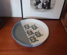 Fabulous Shallow Display Bowl/Platter, Hand-Potted by the Popular and Collectable Irish Potter Suzanne May, Circa 1990's.