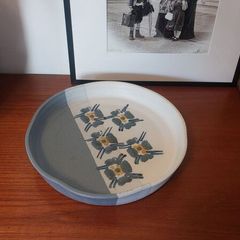 Fabulous Shallow Display Bowl/Platter, Hand-Potted by the Popular and Collectable Irish Potter Suzanne May, Circa 1990's.