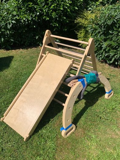 montessori pikler triangle, slide with climber, arch, cushion for rocking chair and tent cover