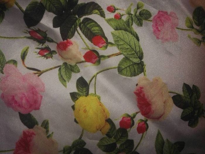 White Satin Floral Dress