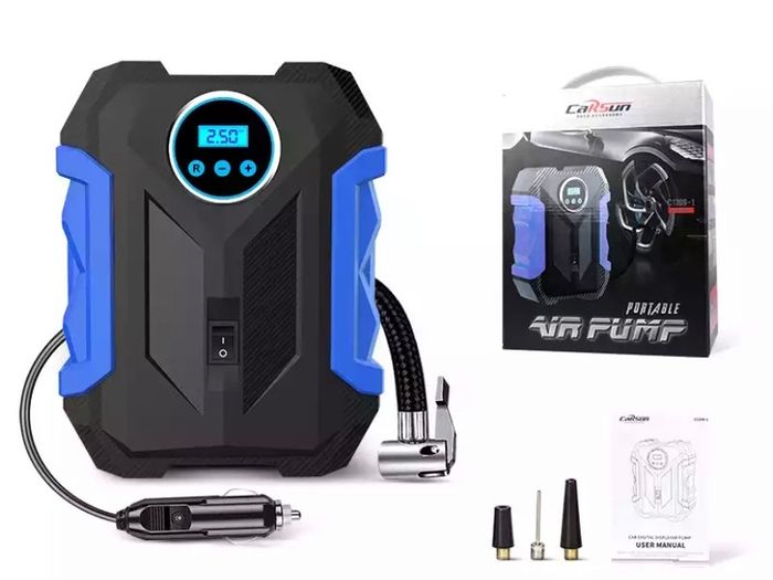 Portable Automobile Air Compressor Digital Tire Inflation Pump LED Lamp Tire Compression Pump Compressor For Car 12v