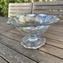 Clear Glass Pedestal Fruit Bowl Image 3