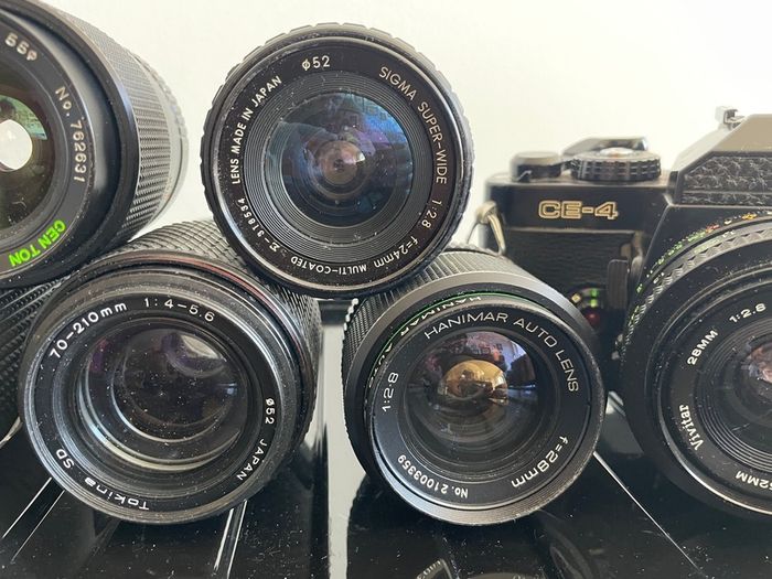 Chinon camera & 9x lenses Pentax K mount