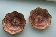 Glass, embossed Xmas bowls (set of 2)