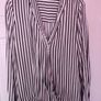 Zara black and white striped crossover blouse top size XL UK14 EU42 Perfect condition Postage included Image 4