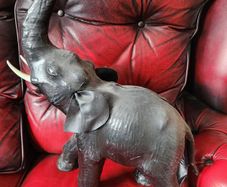 fabulous large leather elephant
