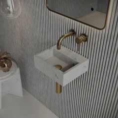 Cararra marble wall mounted sink