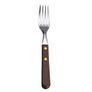Professional Steak Forks, Stainless Steel Wooden Handled | 1 Dozen Image 3