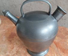 Antique French pewter water pitcher