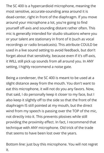 T Bone SC400 Large Diaphragm Condenser Microphone