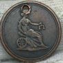 Great Britain c.1820 Columbia Farthing Token EF Image 2