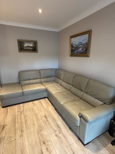 Italian leather corner sofa