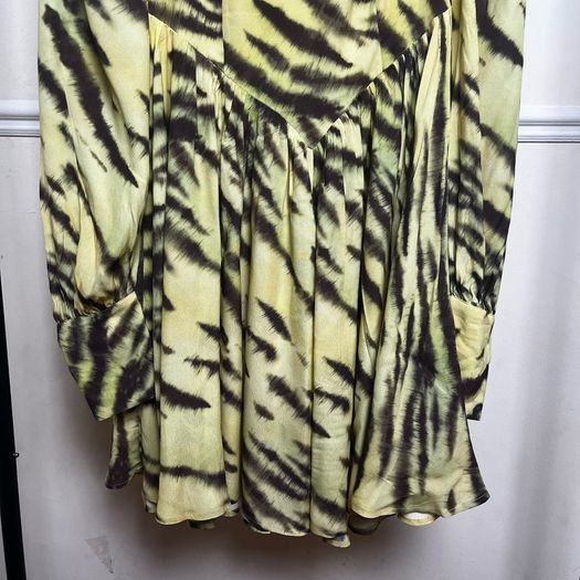 Rotate Alison Tiger Print Mini Dress Sz 8UK 4US S Long Sleeve Flowy Party