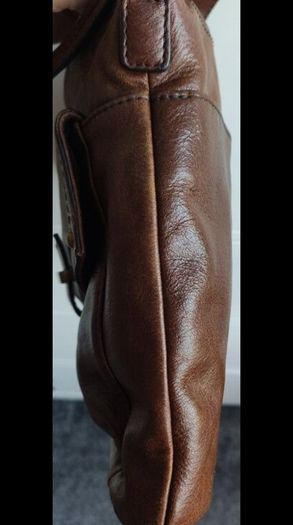 M&S Collection Genuine Leather Crossbody  Dark Tan