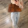 Brown  suede leather bag Image 6