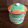 Vintage Handpainted Japanesse samari Ceramic lidded mustard / Jam pot Image 4