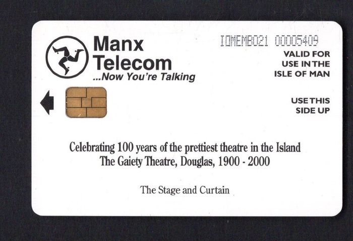 2000 Isle of Man UK3/ 33 units The Stage and Curtain (Siemens - S37) Phone Card