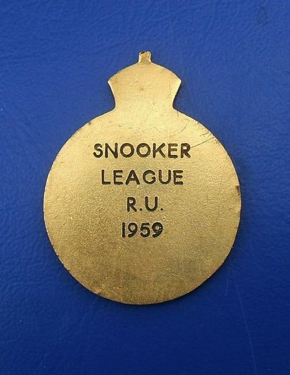 LONDON TELECOMMUNICATIONS REGION ASA (Amateur Sports Association) - enamelled prize medal for snooker (1959)