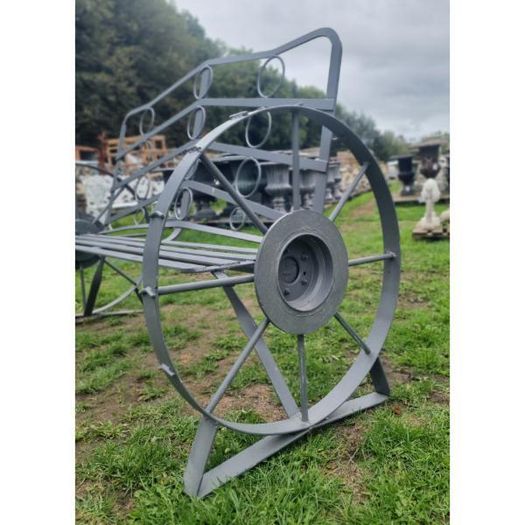 Cart Wheel Bench Grey KAS1356