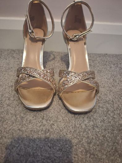 Dune Gold Strappy Sandals - Size 5 - Never worn