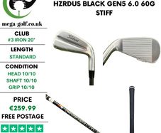 New Titleist U.505 2025 Utility #3 Iron 20 Degree / Hzrdus Black Gen5 6.0 60G Stiff