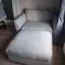 Whitemeadow Loveseat snuggler with matching ottoman Image 2