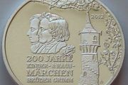 Brothers Grimm Germany 10 euro proof pattern coin 2012