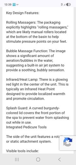 Daewoo foot spa