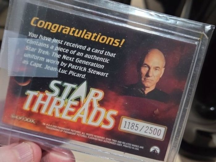 Jean Luc Picard star trek uniform piece TNG star Threads collectible Patrick Stewart