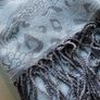 Grey & Silver Jacquard Scarf/Shawl - New Image 2