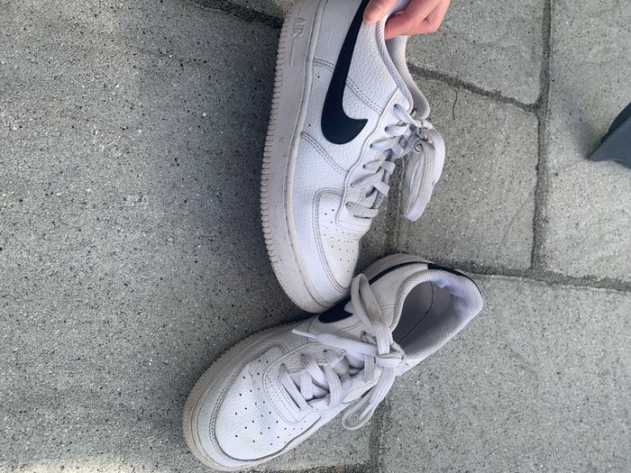 Nike white and black air forces