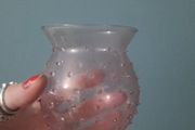 small glass pink decorative jar/candle holder