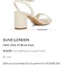 DUNE London Cream Sandals with Heel Image 8