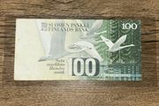 100 Finnish Markkaa 1986 Jean Sibelius Excellent Condition Banknote