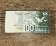 100 Finnish Markkaa 1986 Jean Sibelius Excellent Condition Banknote