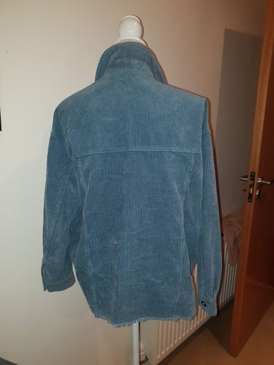 Zara blue corduroy shacket xs uk8-10