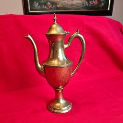 Elegant Brass Coffee , Tea Pot on Pedestal Base