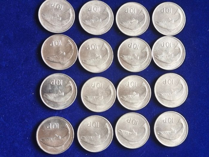 Irish 10 Pence Coins