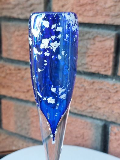 Adam Aaronson Art Glass Footed Bud Vase