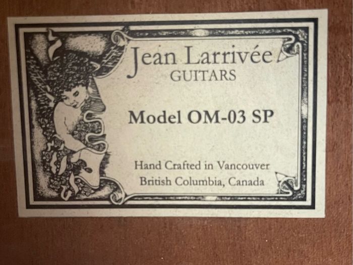 Larrivee OM-03 SP with passive  pick up and Larriveehard case.