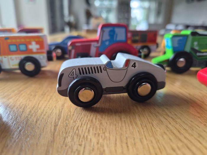 Wooden toy vehicles X 16