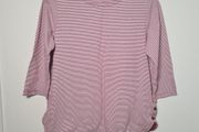 womens FAT FACE short sleeve t shirt top red white stripes Size UK 14