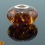 Genuine Cognac Baltic Amber Pandora Charm Bead Bracelet Amber Silver Trollbead for Bracelet or Necklace Image 3