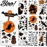 Halloween Window Stickers, 98pcs Halloween Window Clings Monster Ghost Pumpkin Stickers, Double Sided Halloween Window Decals for Kids Party Supplies Image 5
