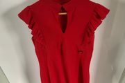 Miss Sixty Red Ruffle Dress ....As New....