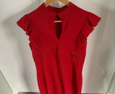 Miss Sixty Red Ruffle Dress ....As New....