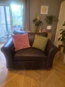 two-seater love seat Italian Premium Leather