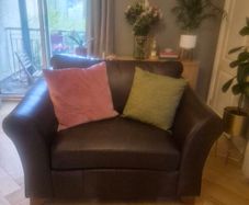 two-seater love seat Italian Premium Leather
