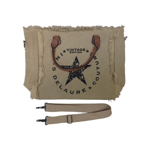Canvas Tote Bag Khaki - Brand New