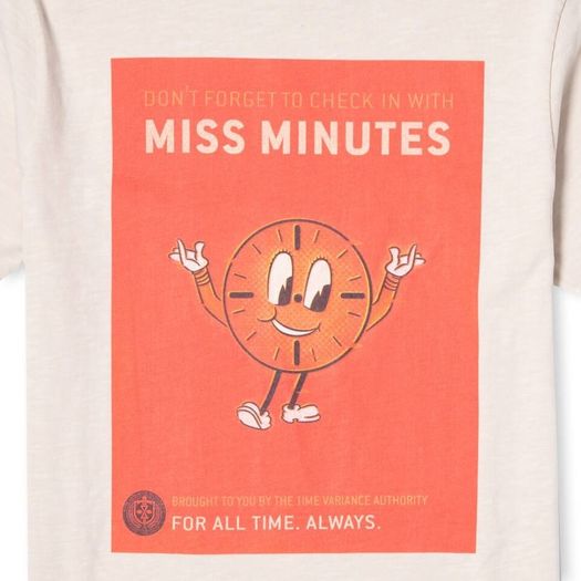 Marvel Miss Minutes Unisex T-Shirt - White Vintage Wash